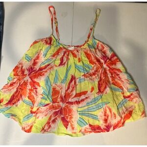 Billabong colorfull floral babydoll top Size small